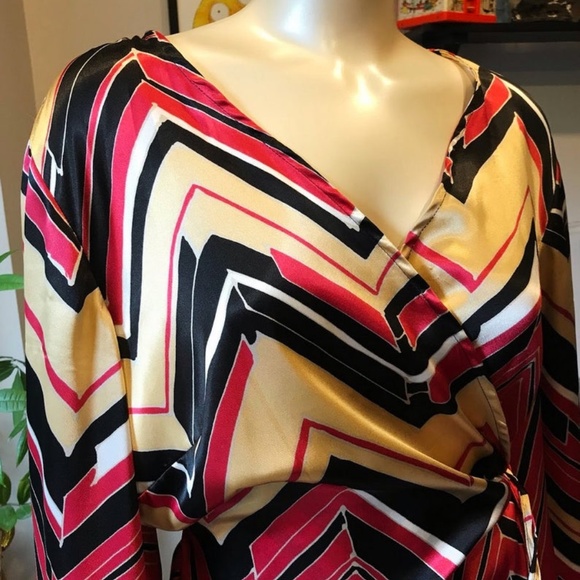 Vintage Ashley Stewart Disco Wrap Blouse - Picture 4 of 4